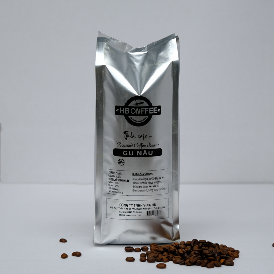 Hạt Cà phê Arabica Lào  Rang xay bịch 500g